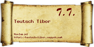 Teutsch Tibor névjegykártya